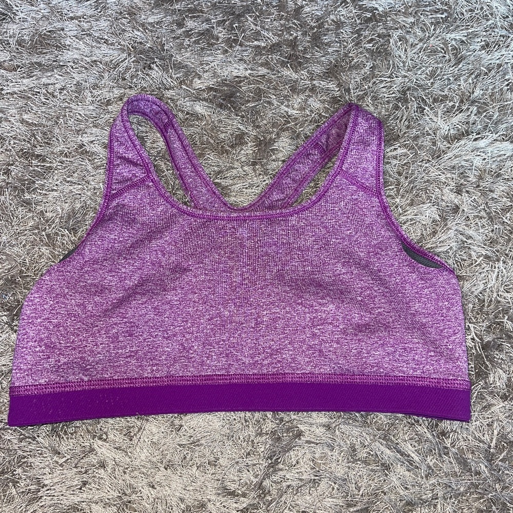 Nike Pro Dri-Fit Bundle of 2 Purple Sports Bra Size Large - Picture 5 of 9